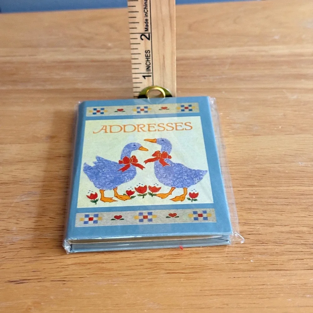 Vintage 1988 Country Goose Pocket Address Book Country Blue Paper Ephemera NEW